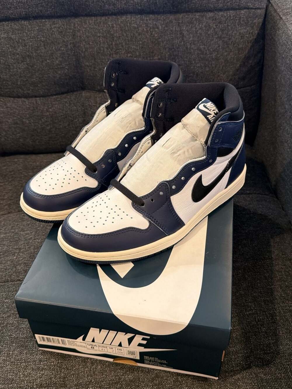 8M - Nike Air Jordan 1 Retro High OG Midnight Navy (DZ5485-401)